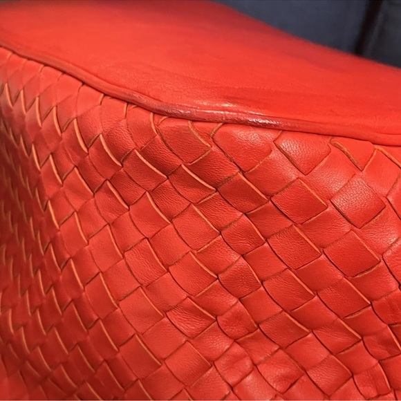 Bottega Veneta Intrecciato Red Orange Cross body bag - Picture 4 of 16